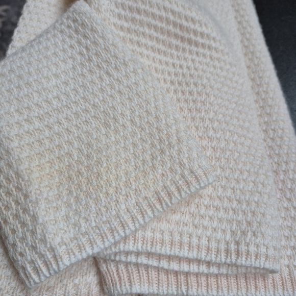 J. Crew Factory Chevron-Stitch Boatneck Sweater in Pink Ivory - Size XL - Picture 12 of 12